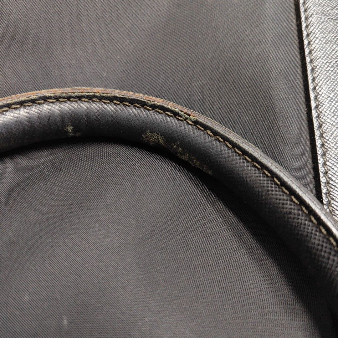 Nylon Top Handle Bag Black
