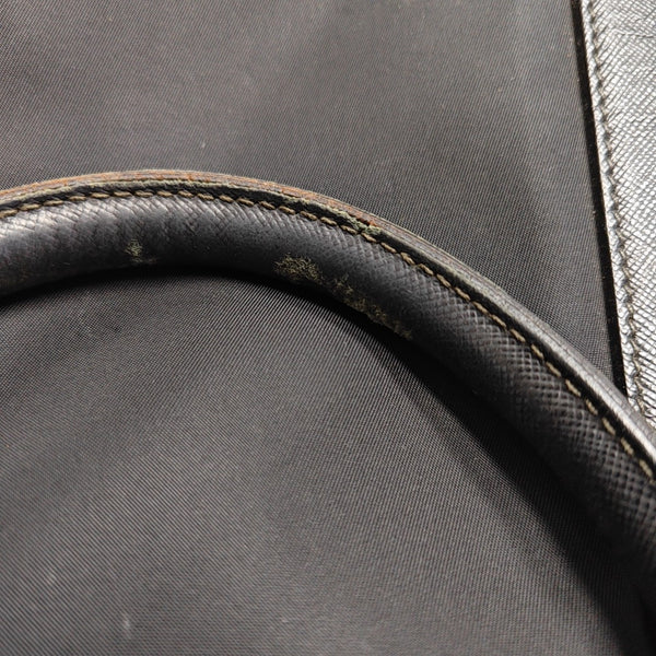 Nylon Top Handle Bag Black