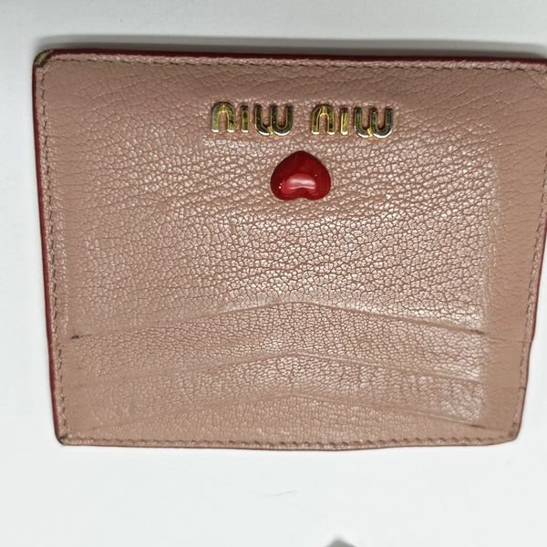Love Lambskin Pink Card Holder