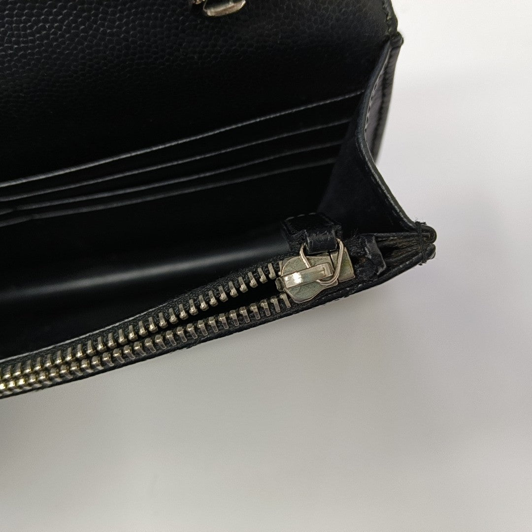 MONOGRAM Chevron Calfskin Black