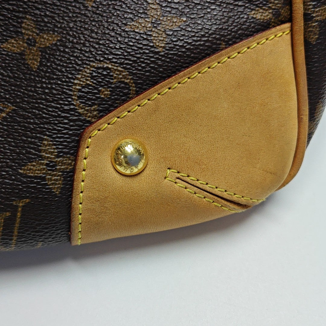 ESTRELA MM Monogram Coated Canvas Brown