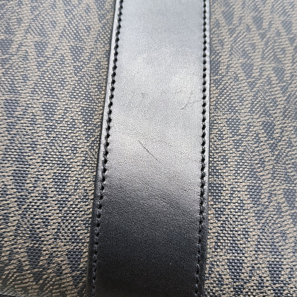 Coated Canvas Shoulder Bag Black
