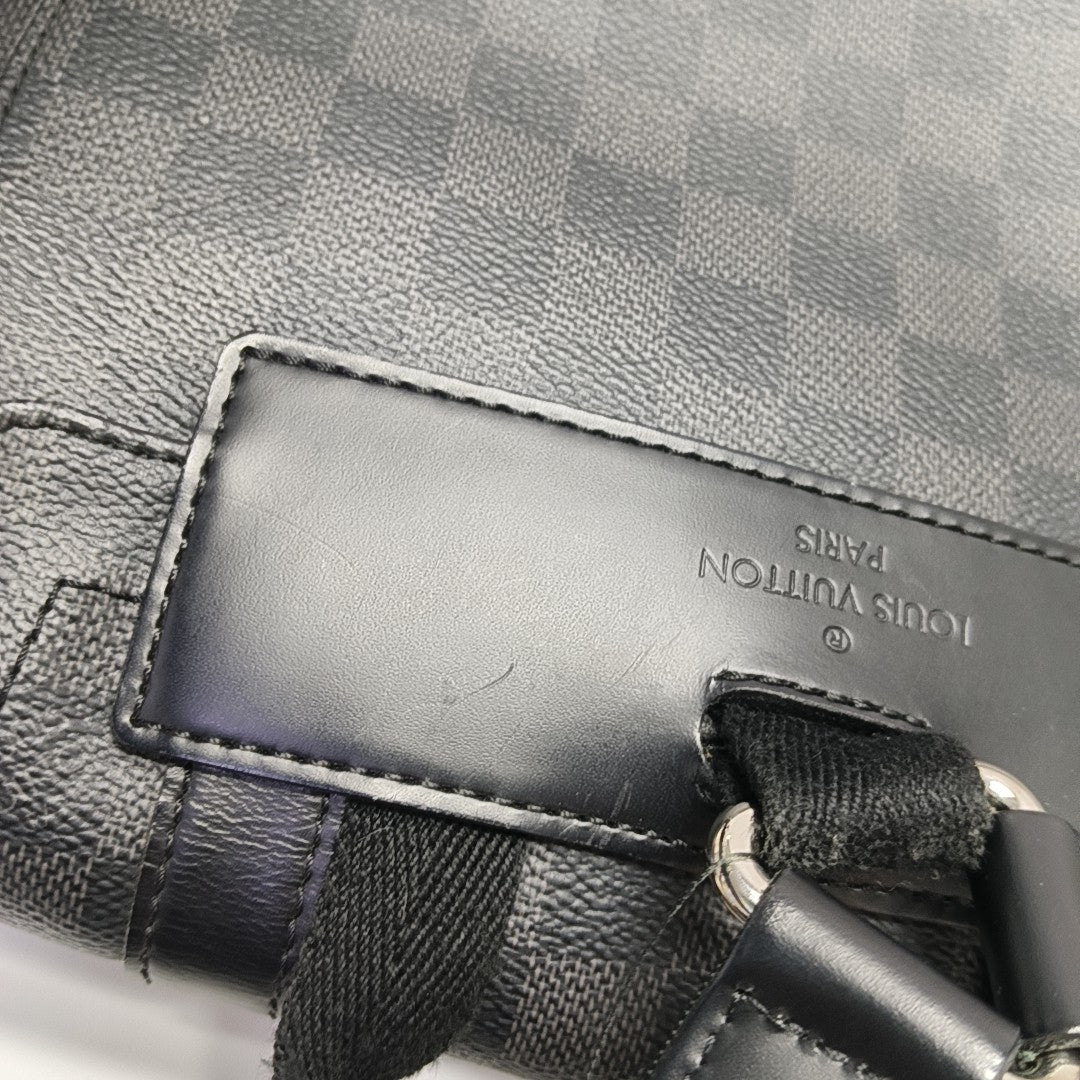 CHRISTOPHER MM Damier Graphite Coated Canvas Gray
