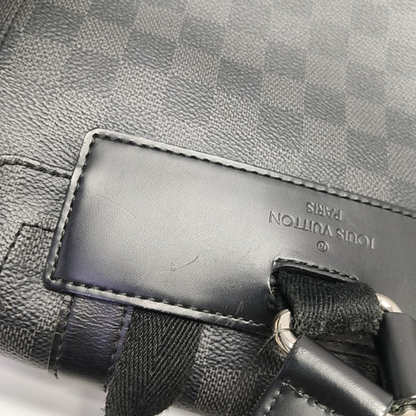 CHRISTOPHER MM Damier Graphite Coated Canvas Gray