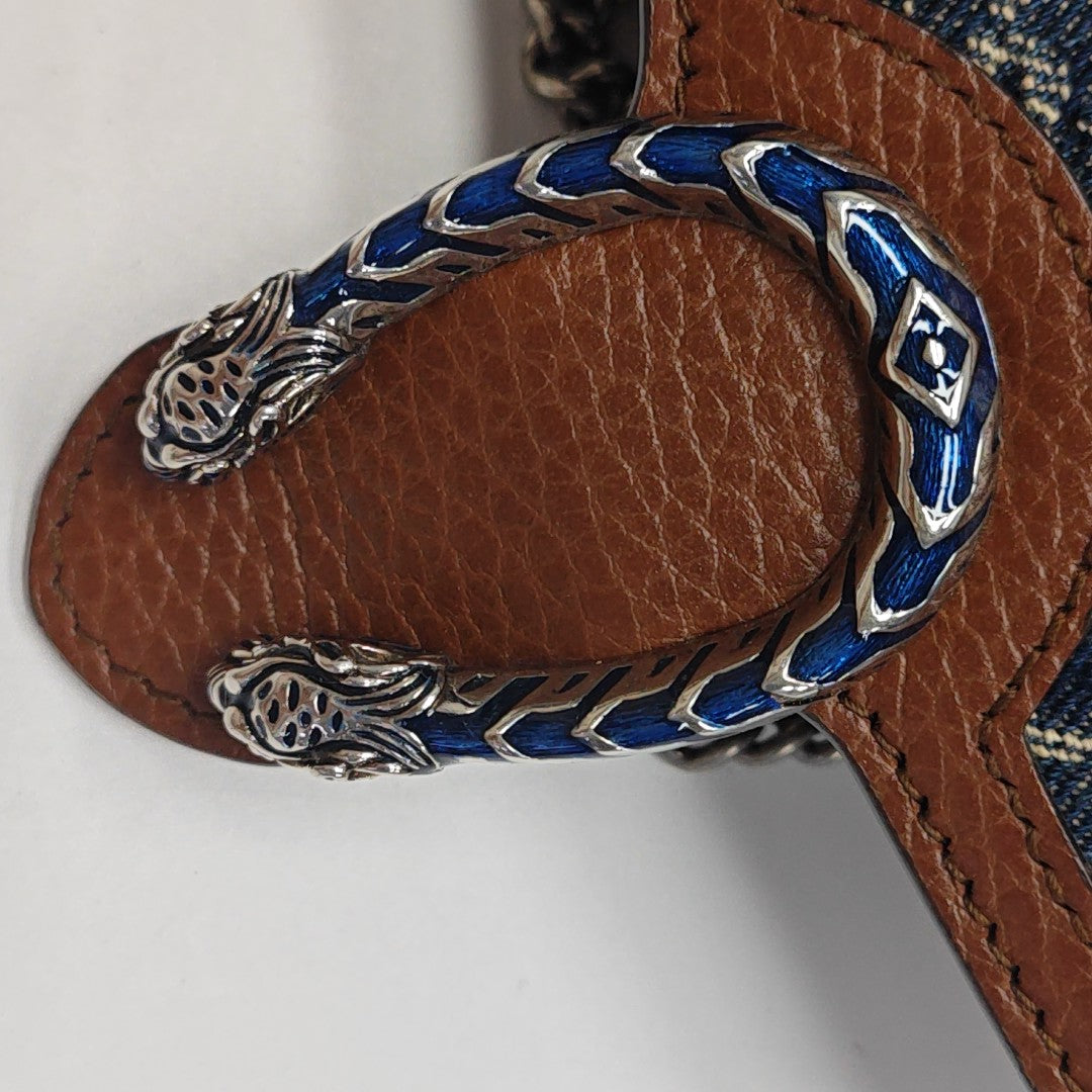 Dionysus Super Mini Monogram Denim Blue