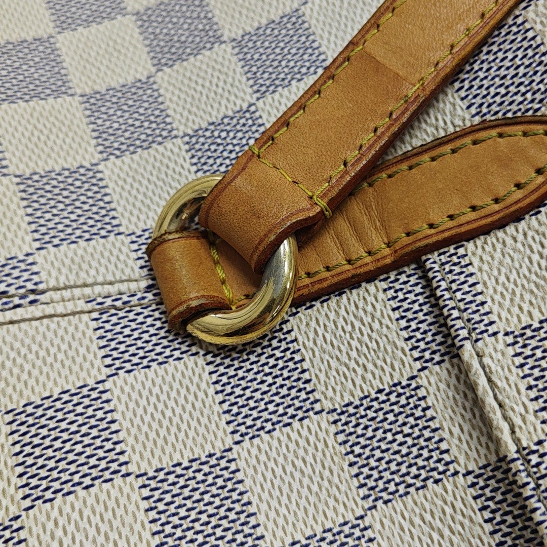 TOTALLY MM Damier Azur Coated Canvas White