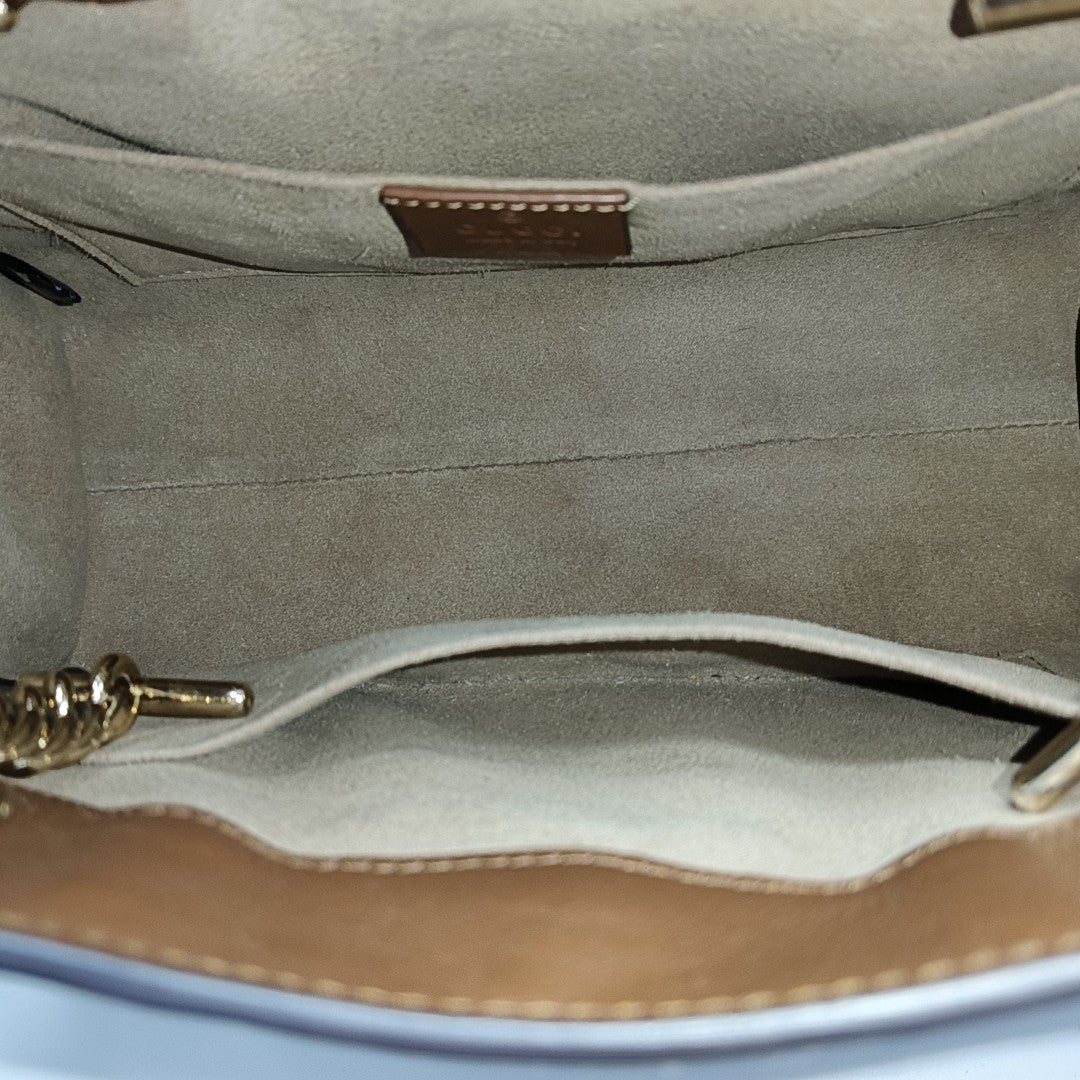 Padlock Small Monogram Coated Canvas Beige