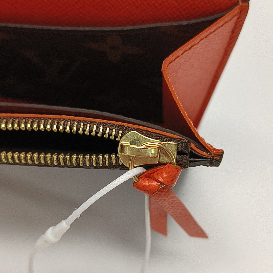 EMILIE Monogram Coated Canvas Brown Wallet