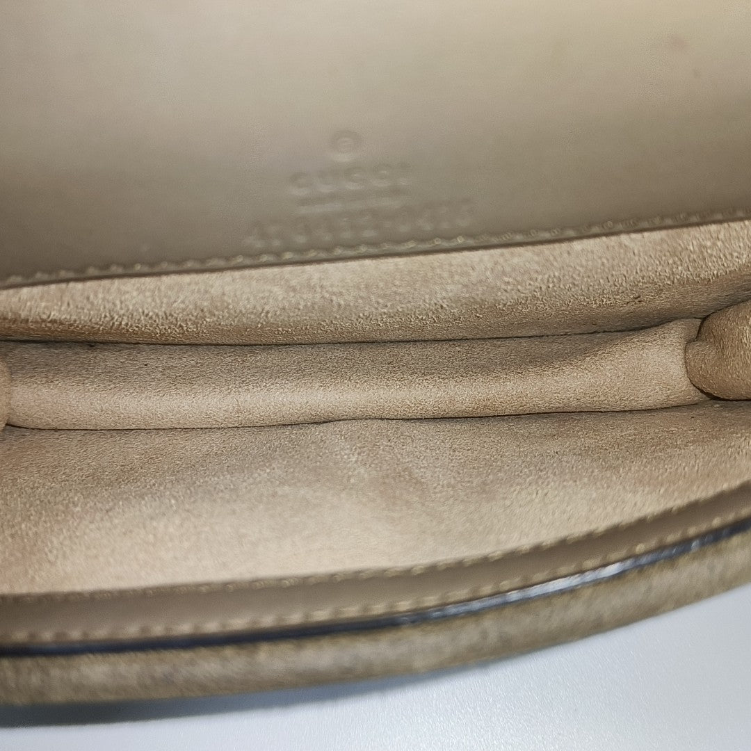 Dionysus Super Mini Monogram Coated Canvas Beige