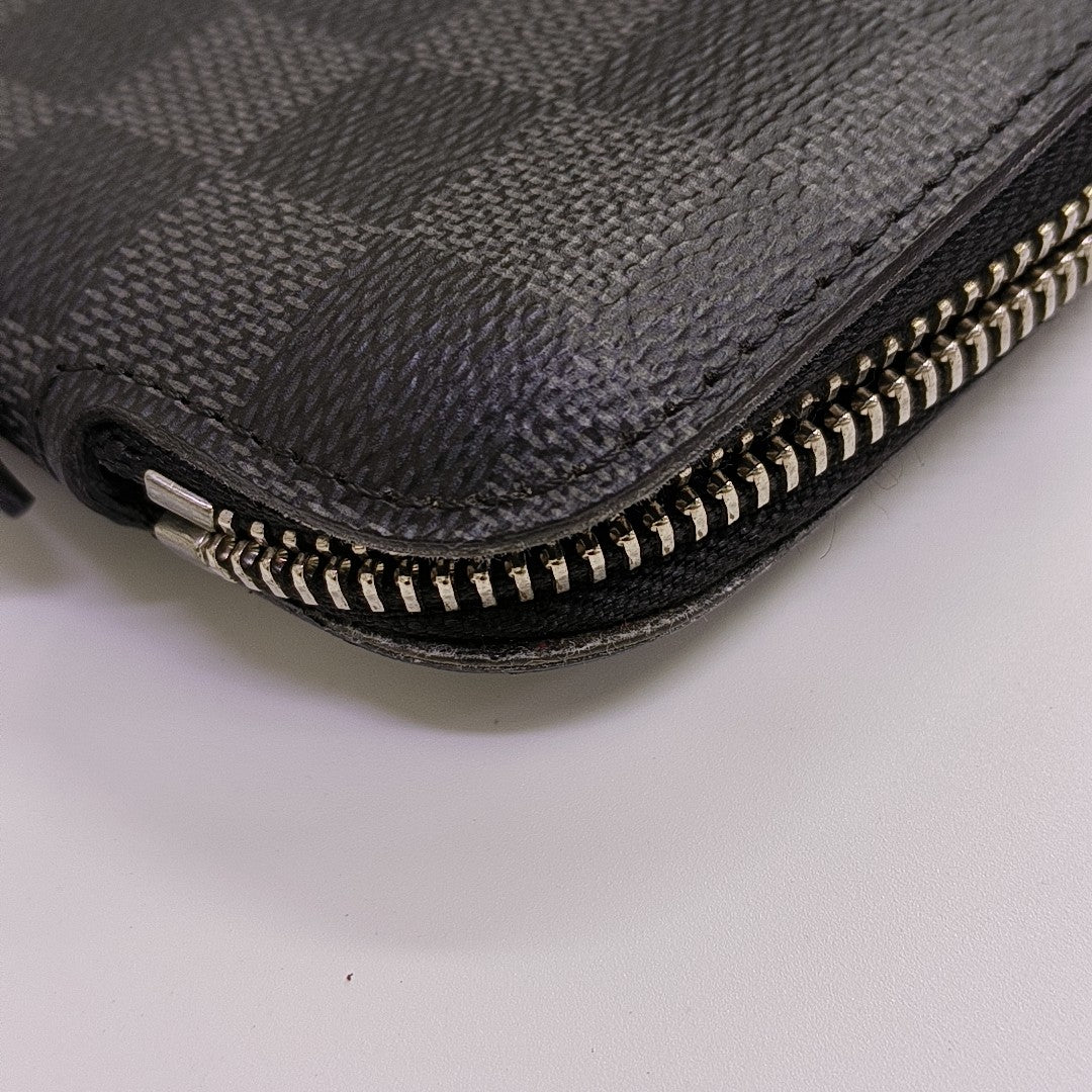 Damier Graphite Coated Canvas Clutch Gray