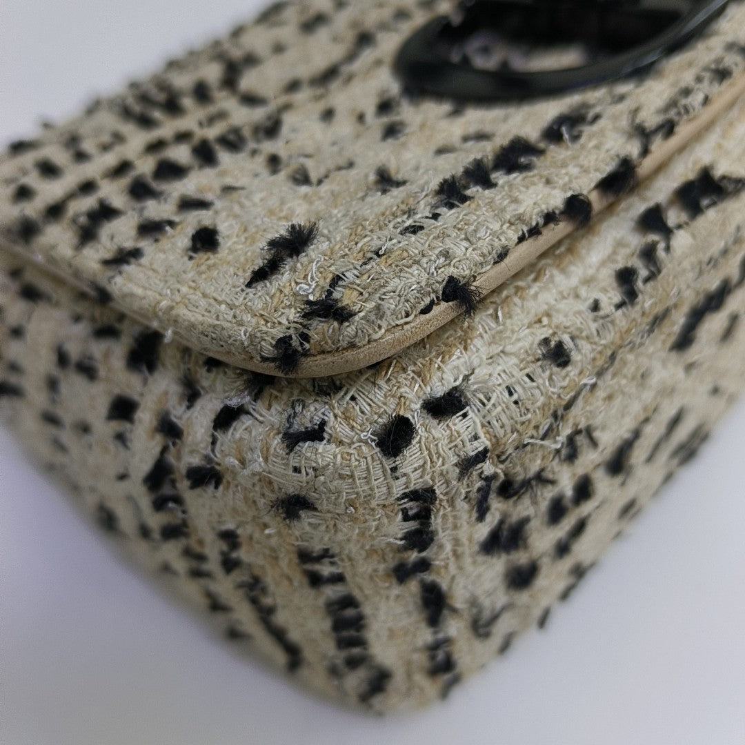Dior Caro Small Cannage Wool White