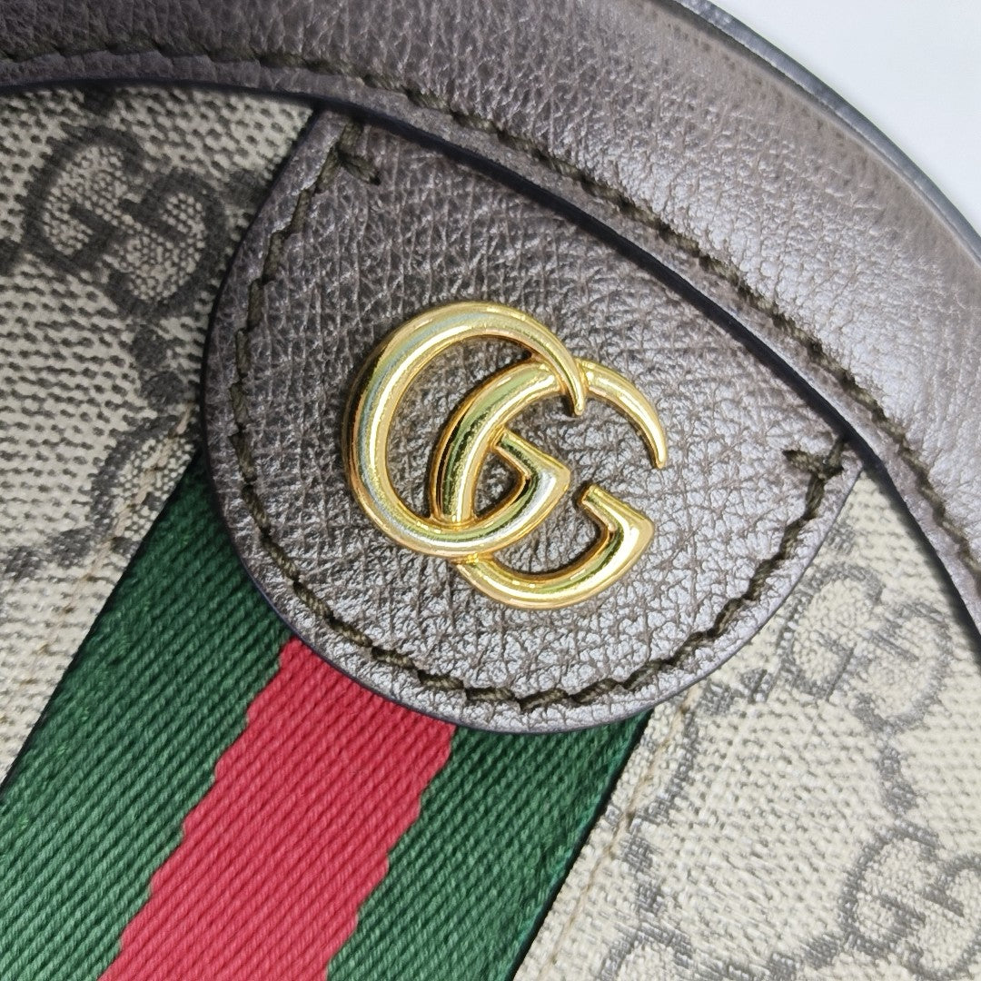 Ophidia Mini Monogram Coated Canvas Beige