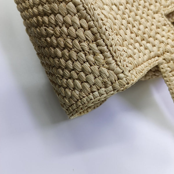 Font Tote Special Material Beige