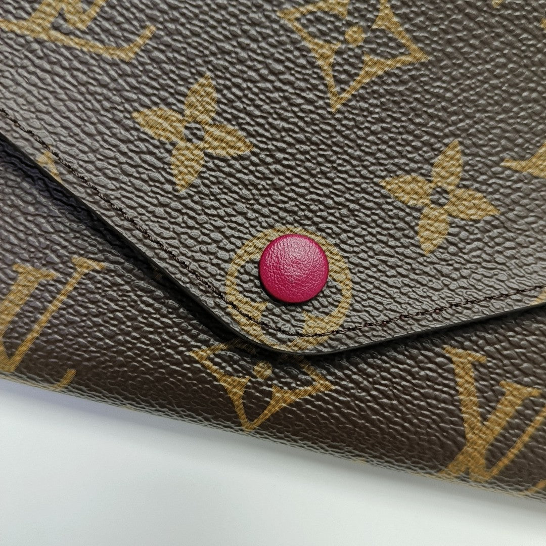 EMILIE Monogram Coated Canvas Brown Wallet
