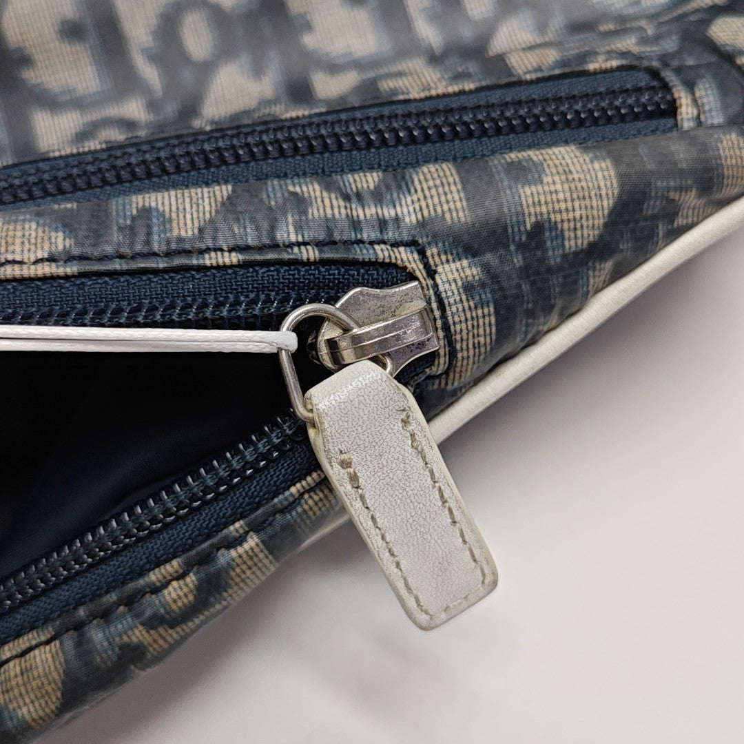 Oblique Fabric Belt Bag Blue