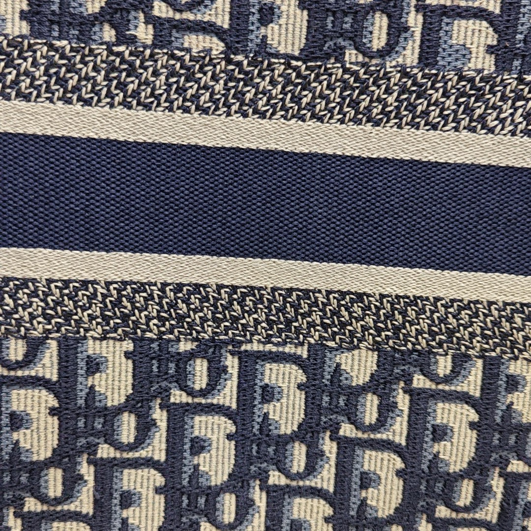 Book Tote Small Oblique Canvas Blue
