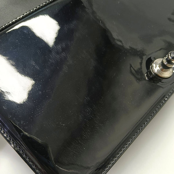 Authenticated pre-owned  BOY CHANEL Medium Quilted Patent Leather Black - Shoulder Bag at Looply