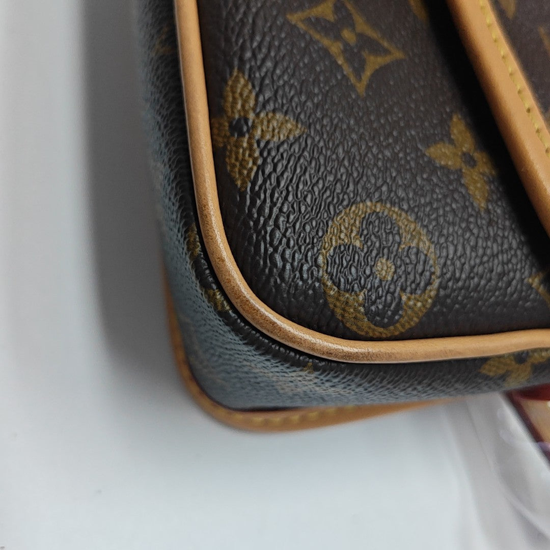 DIANE Nano Monogram Coated Canvas Brown