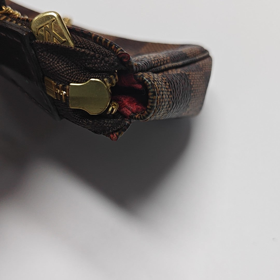 ACCESSOIRES Mini Damier Ebene Coated Canvas Brown