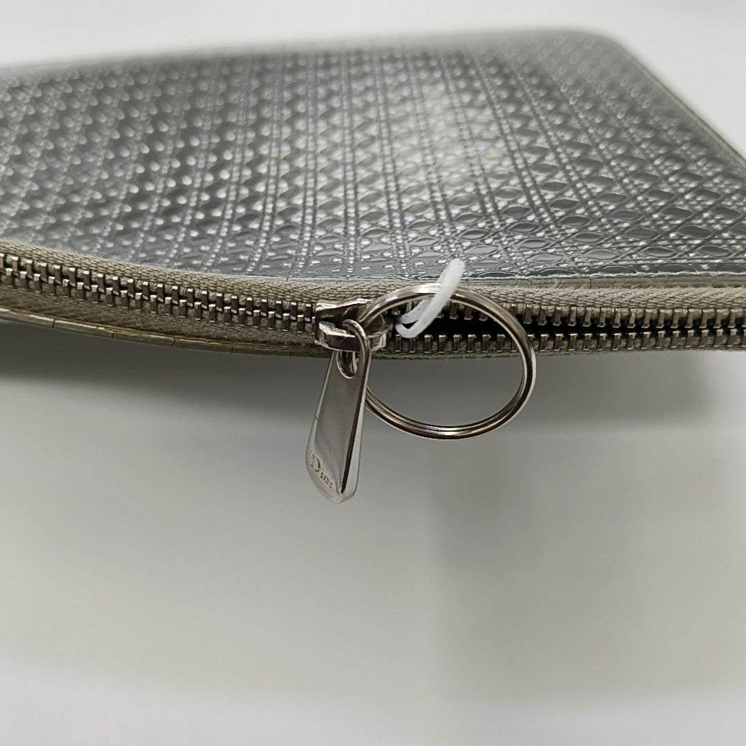 Patent Leather Clutch Silver