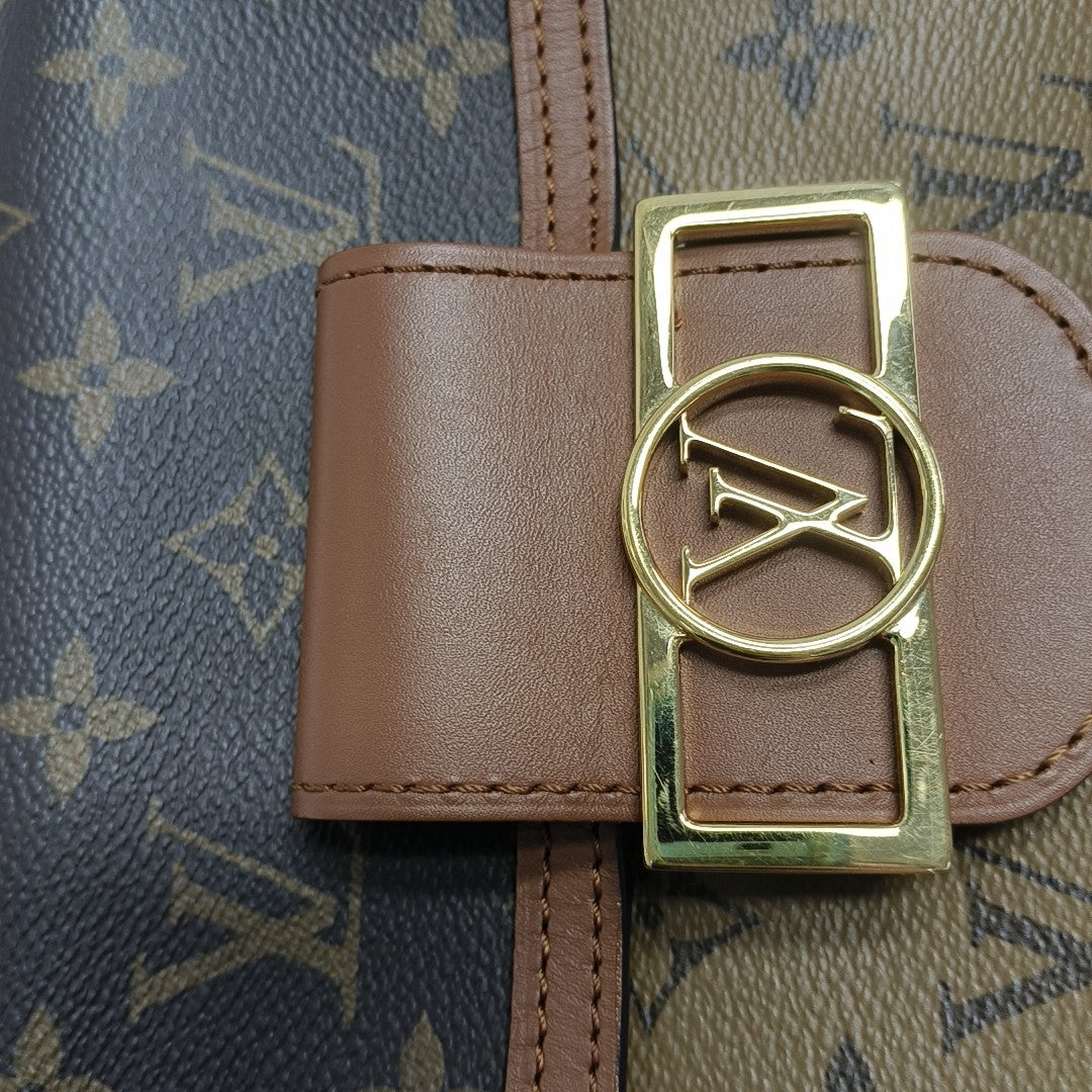 DAUPHINE Mini Monogram Coated Canvas Brown