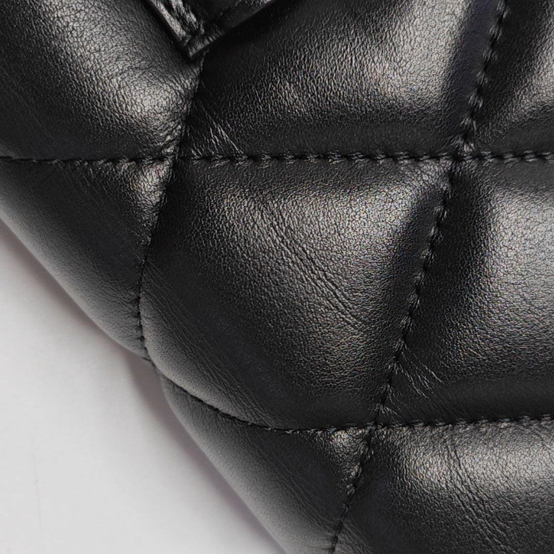 Sharp Quilted Calfskin Black