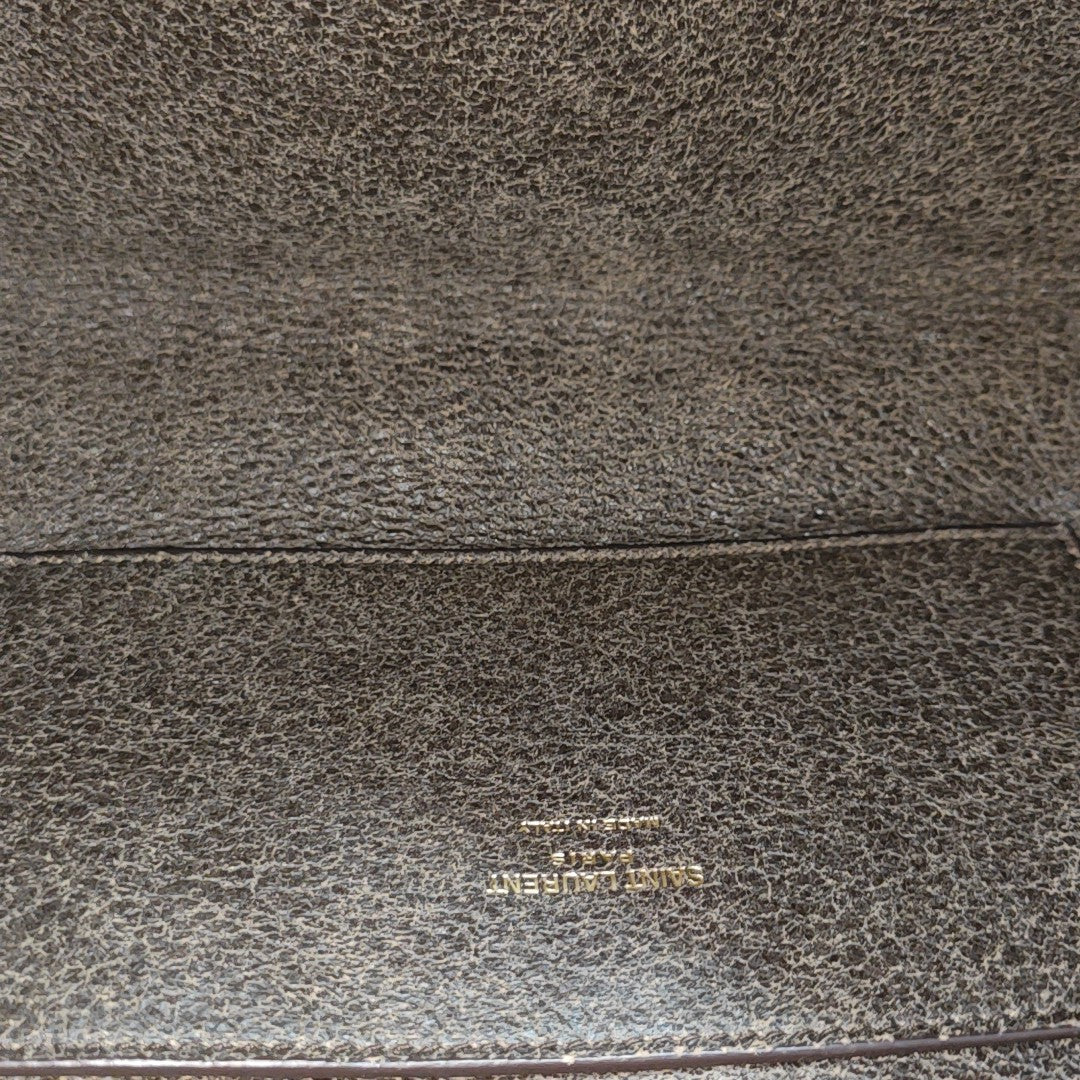 Sheepskin Top Handle Bag Brown