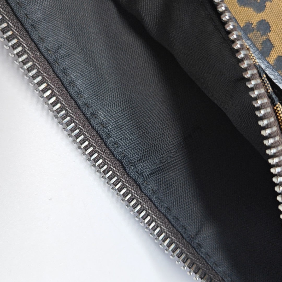 Fabric Shoulder Bag Brown
