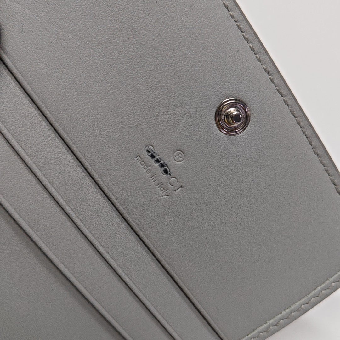 Signature Monogram Patent Leather Silver Wallet