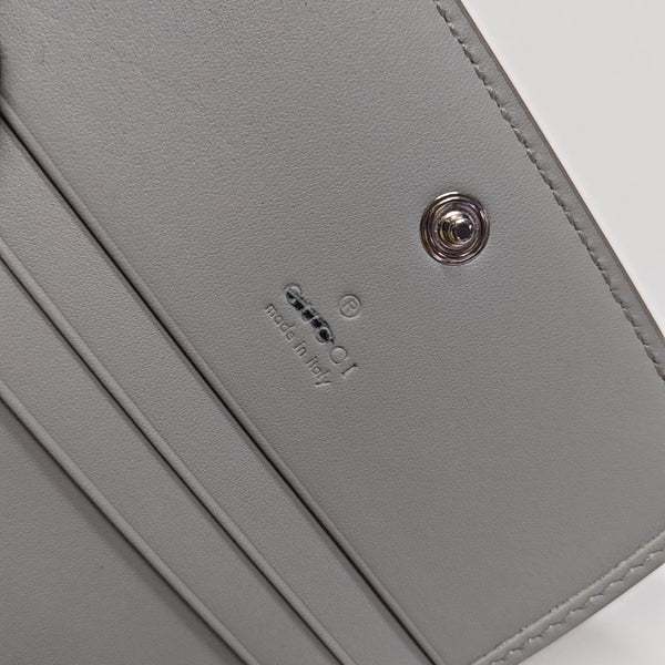 Signature Monogram Patent Leather Silver Wallet