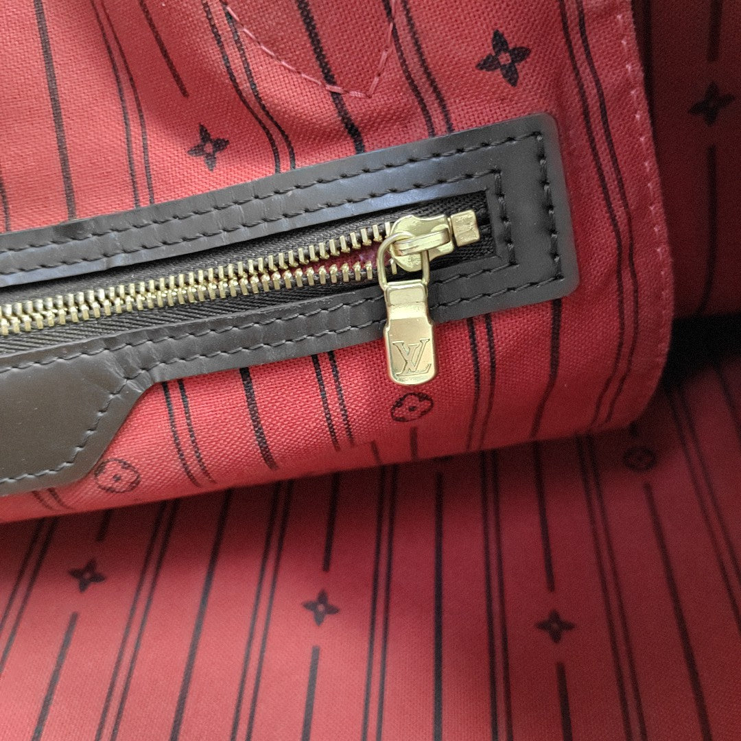 NEVERFULL MM Damier Ebene Coated Canvas Brown