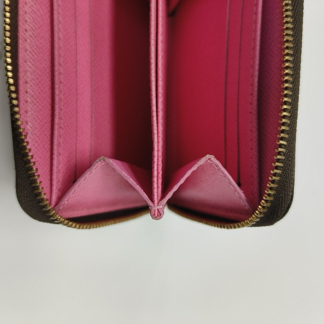 ZIPPY Monogram Coated Canvas Brown Wallet