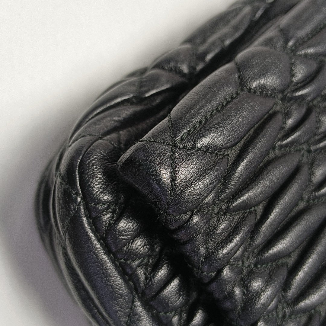 Crystal Quilted Lambskin Black