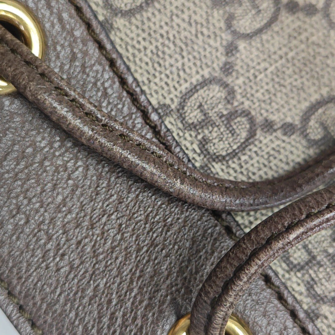 Ophidia Mini Monogram Coated Canvas Beige