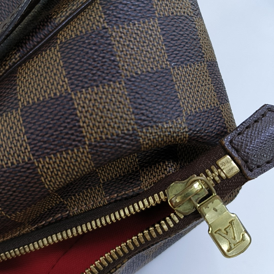 BELEM PM Damier Ebene Coated Canvas Brown