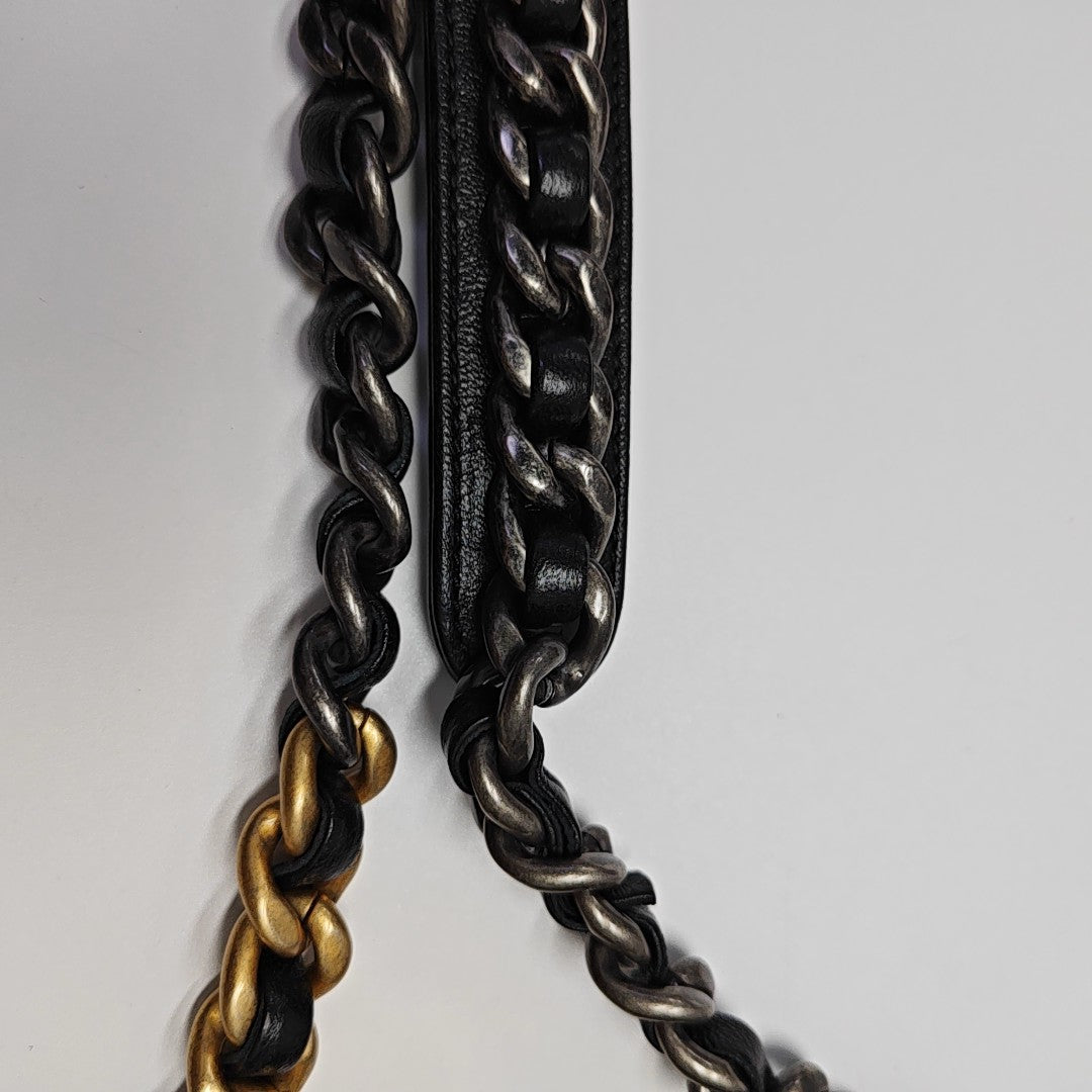 CHANEL 19 Small Quilted Lambskin Black