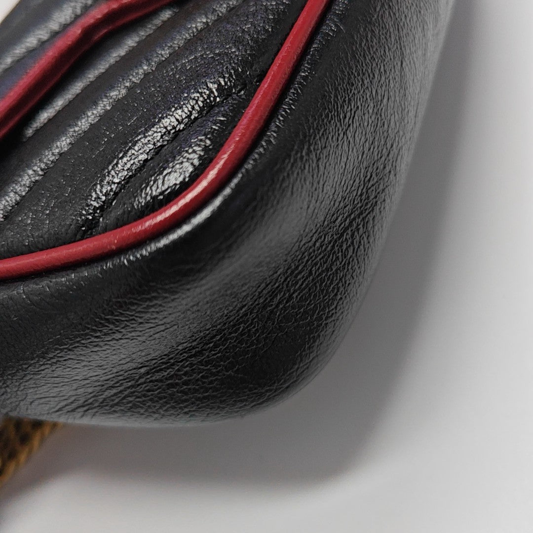 GG Marmont Super Mini Quilted Calfskin Black