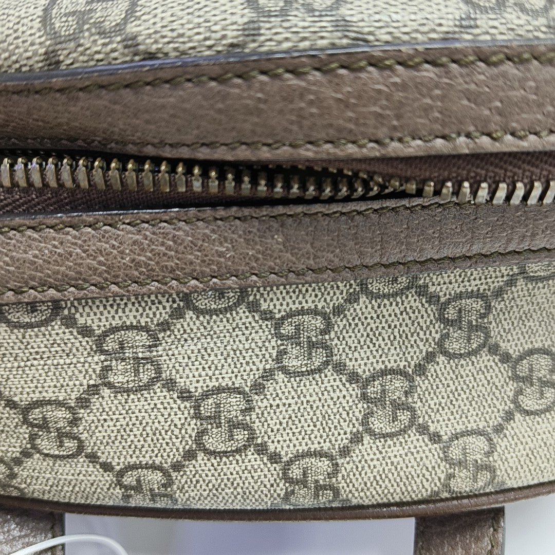 Monogram Coated Canvas Backpack Black