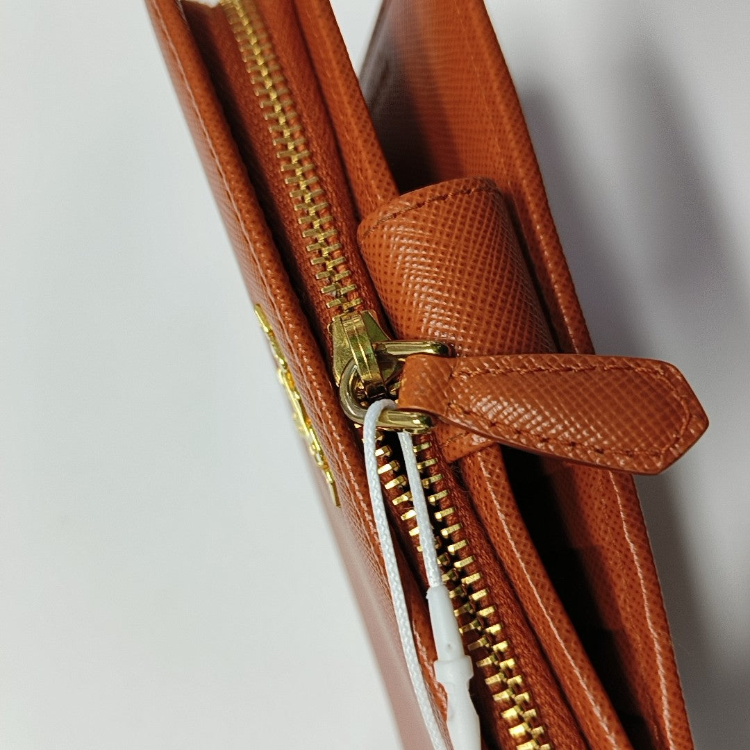 Saffiano Calfskin Wallet Orange