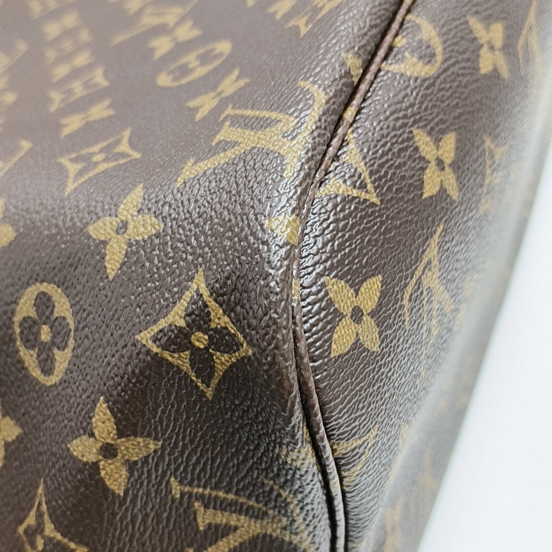 NEVERFULL MM Monogram Coated Canvas Brown