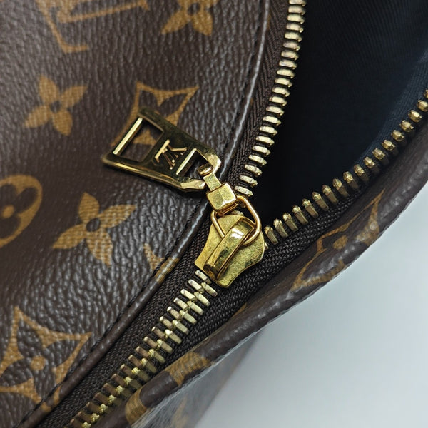 Monogram Coated Canvas Backpack Brown