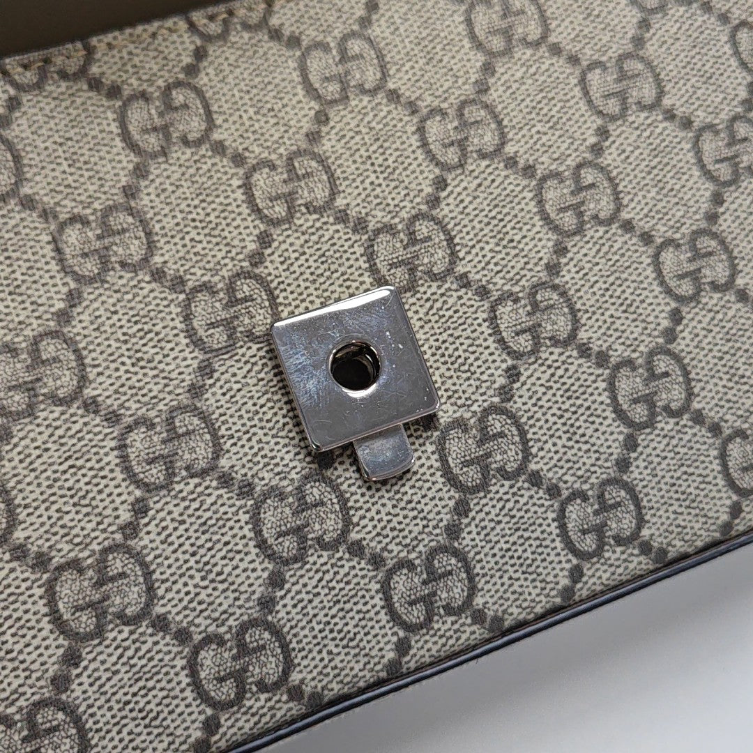Monogram Coated Canvas Shoulder Bag Gray