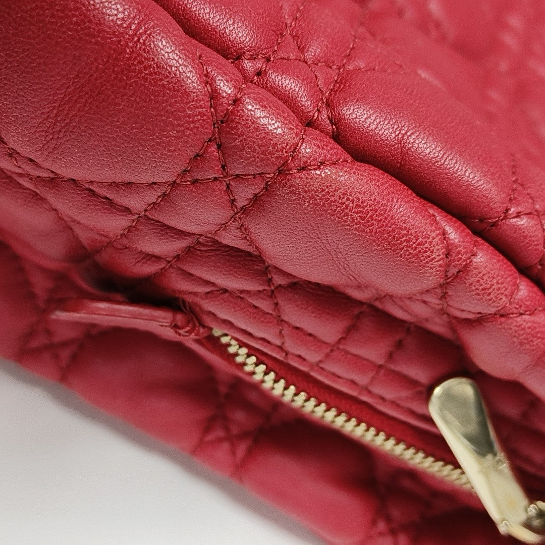 Dior Soft Cannage Lambskin Red