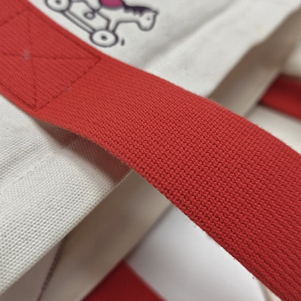 Canvas Top Handle Bag White