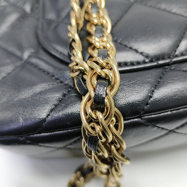 WOC Quilted Lambskin Black