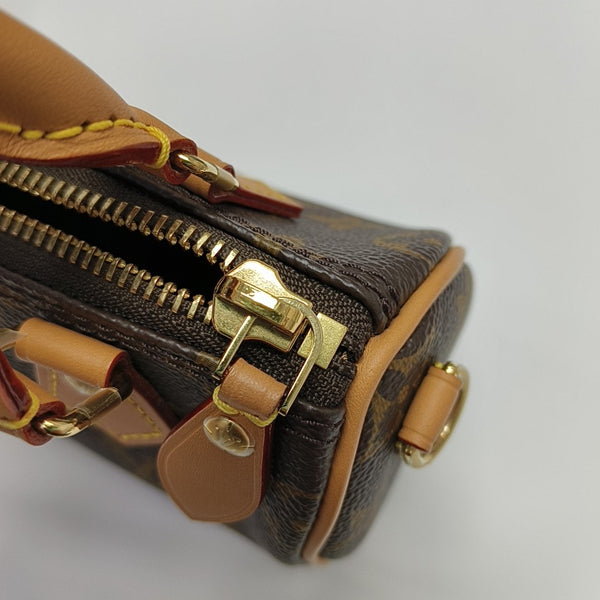 SPEEDY Nano Monogram Coated Canvas Brown