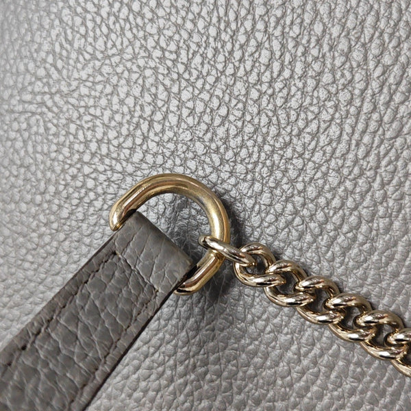 Interlocking G Large Calfskin Gray