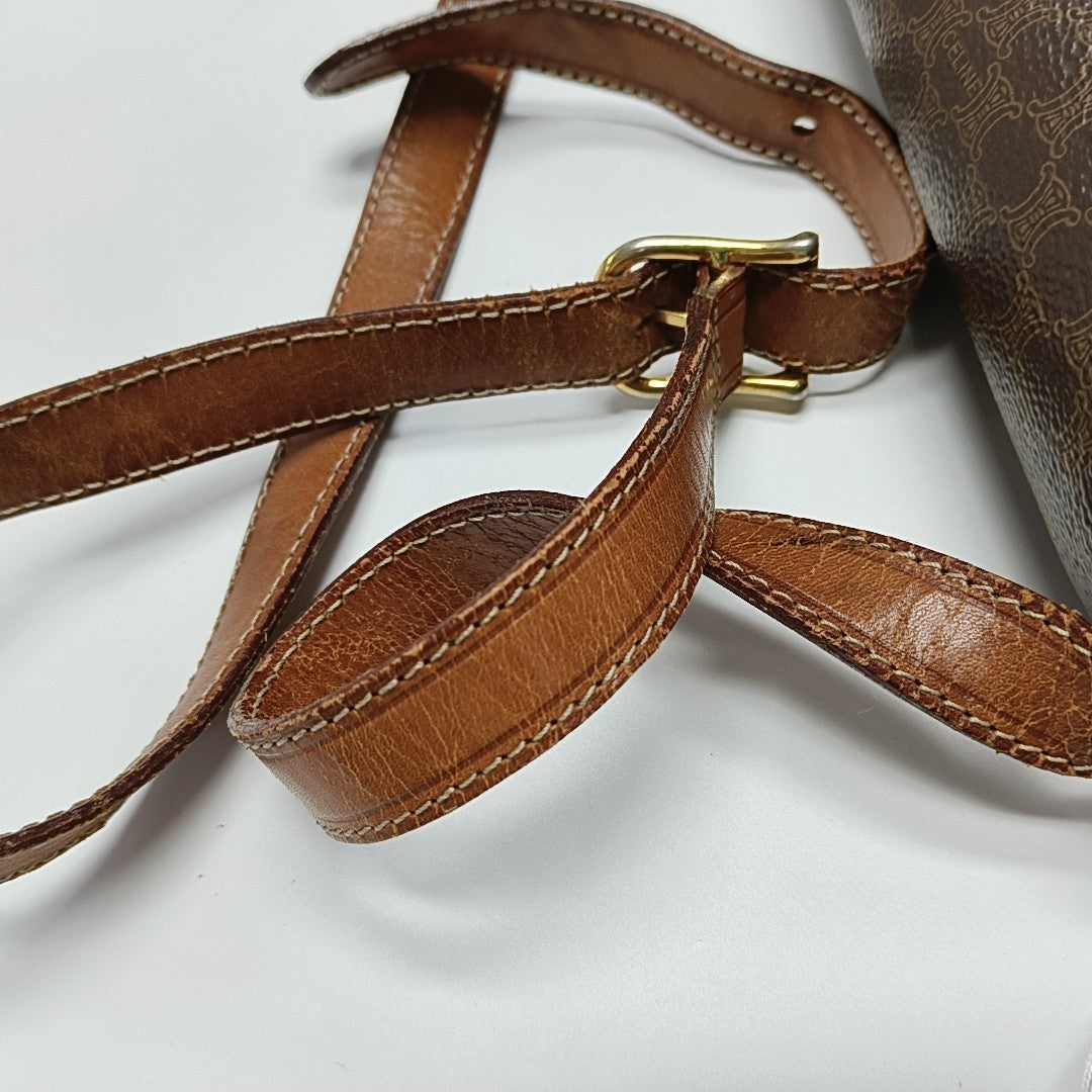 MACADAM CLUTCHES Coated Canvas Brown