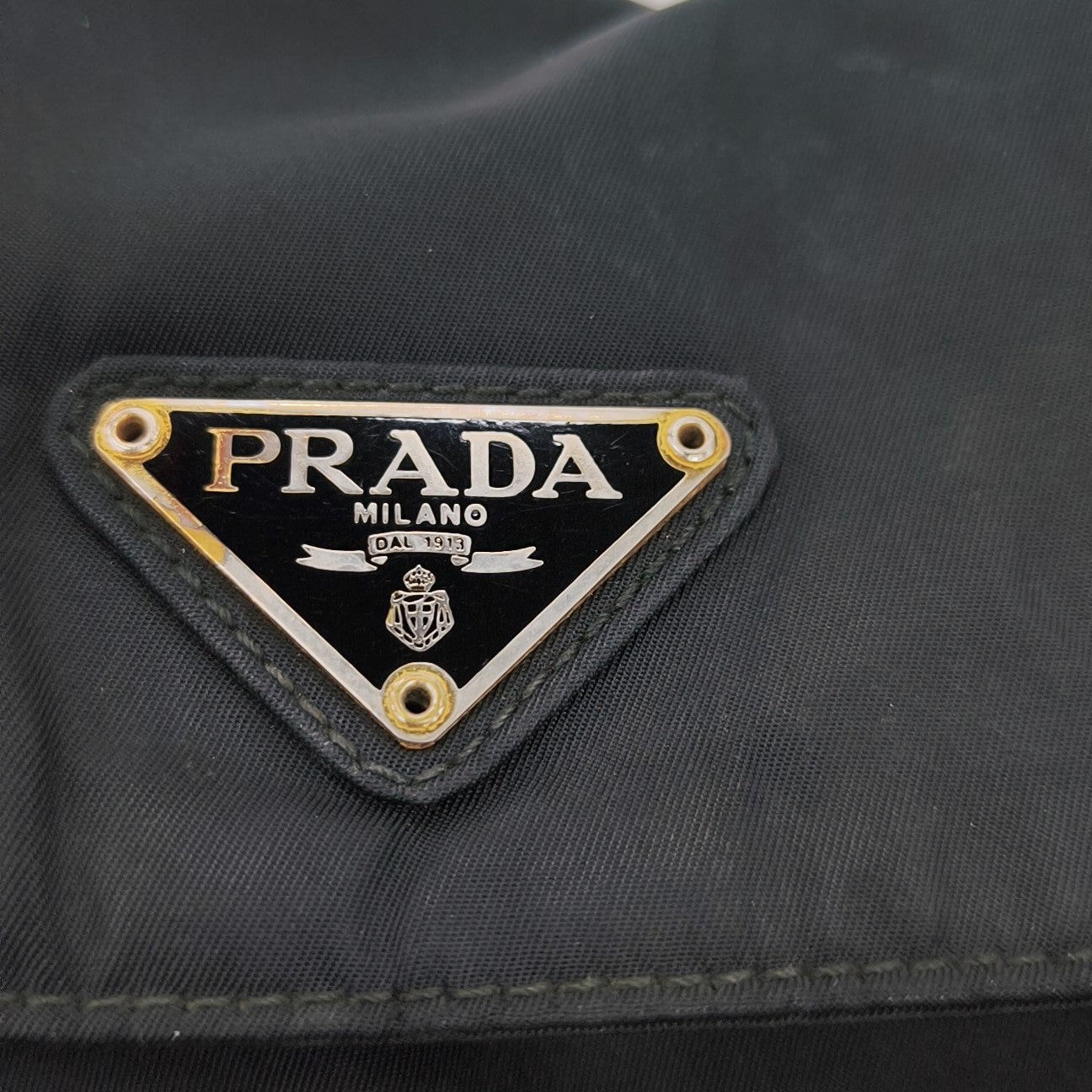 Nylon Shoulder Bag Black