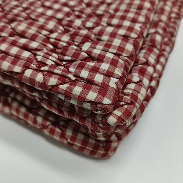 Bolso bandolera de tela acolchada rojo